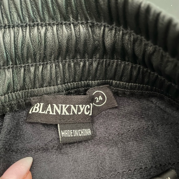 NWOT Blank NYC Faux Leather Joggers - Picture 3 of 6